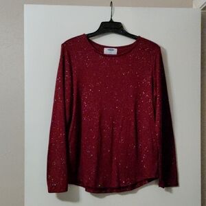 Girls Long-Sleeve Burgundy Shirt